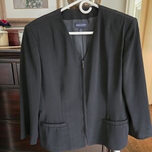 Anne Klein II Blazer, Sz 14, Blavk Vintage